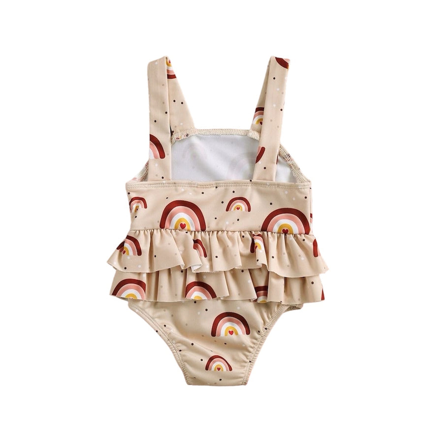 Baby Swimsuit All over Rainbow - Beige available at 1love2hugs3kisses ibiza
