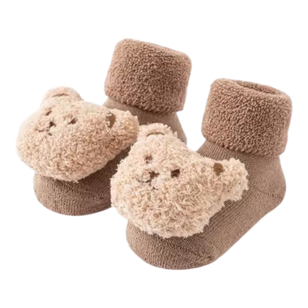 Baby Teddy Bear Anti Slip Socks Brown available at 1love2hugs3kissesy