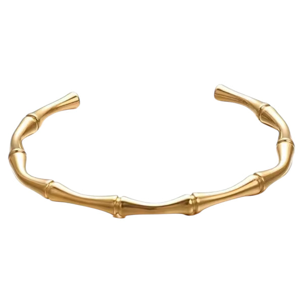 Bamboo Cuff Bracelet - Gold available at 1love2hugs3kisses ibiza