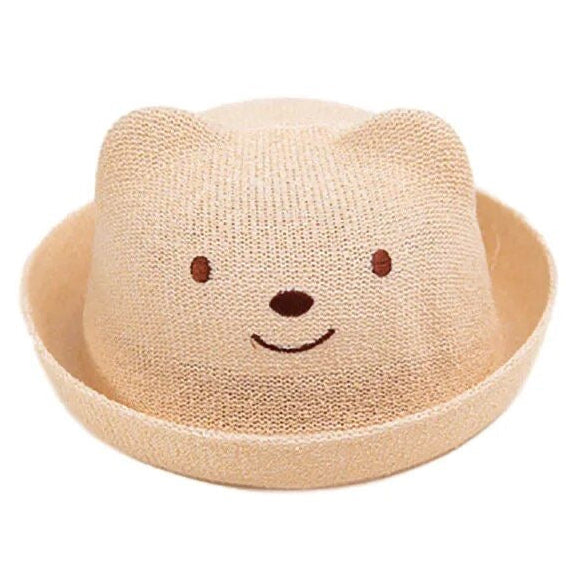 Bear Ears Straw Bucket Hat - Beige from 1love2hugs3kisses Ibiza