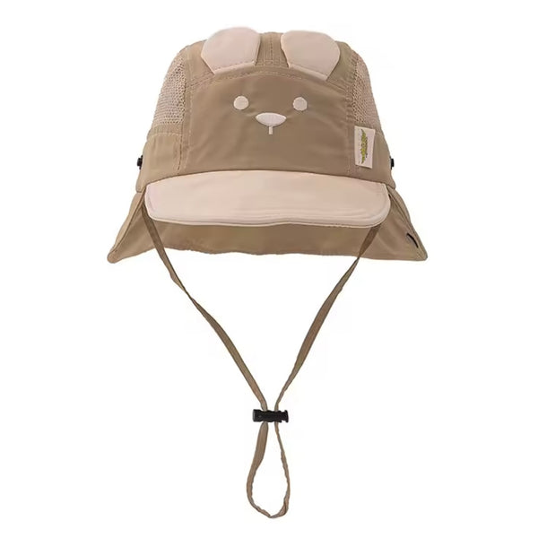 Bear Ears Baby Sun Hat – Khaki / Beige Available at 1love2hugs3kisses Ibiza