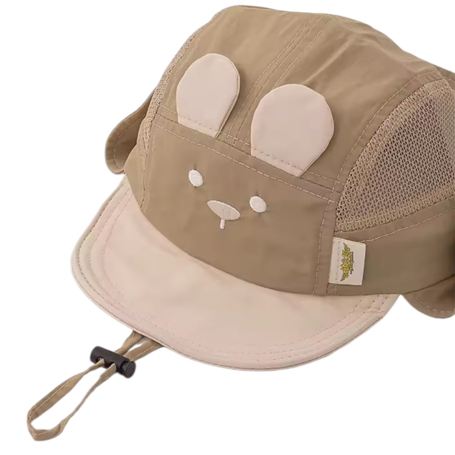 Bear Ears Baby Sun Hat – Khaki / Beige Available at 1love2hugs3kisses Ibiza