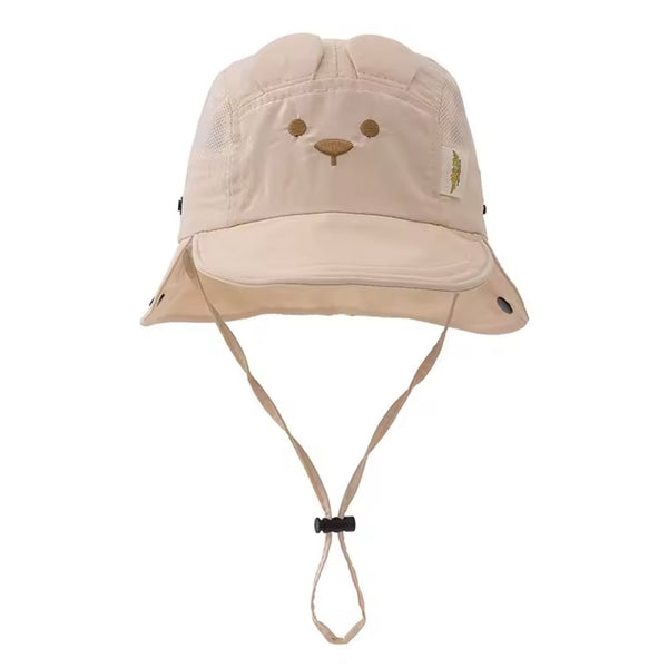 Bear Ears Baby Sun Hat – Soft Beige Available at 1love2hugs3kisses Ibiza