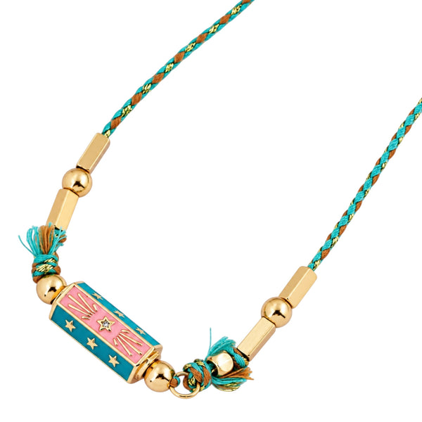 Bohemian Star Locket Necklace - Turquoise Available at 1love2hugs3kisses Ibiza