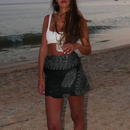 Boho India Beach Pareo – Black available at 1love2hugs3kisses ibiza