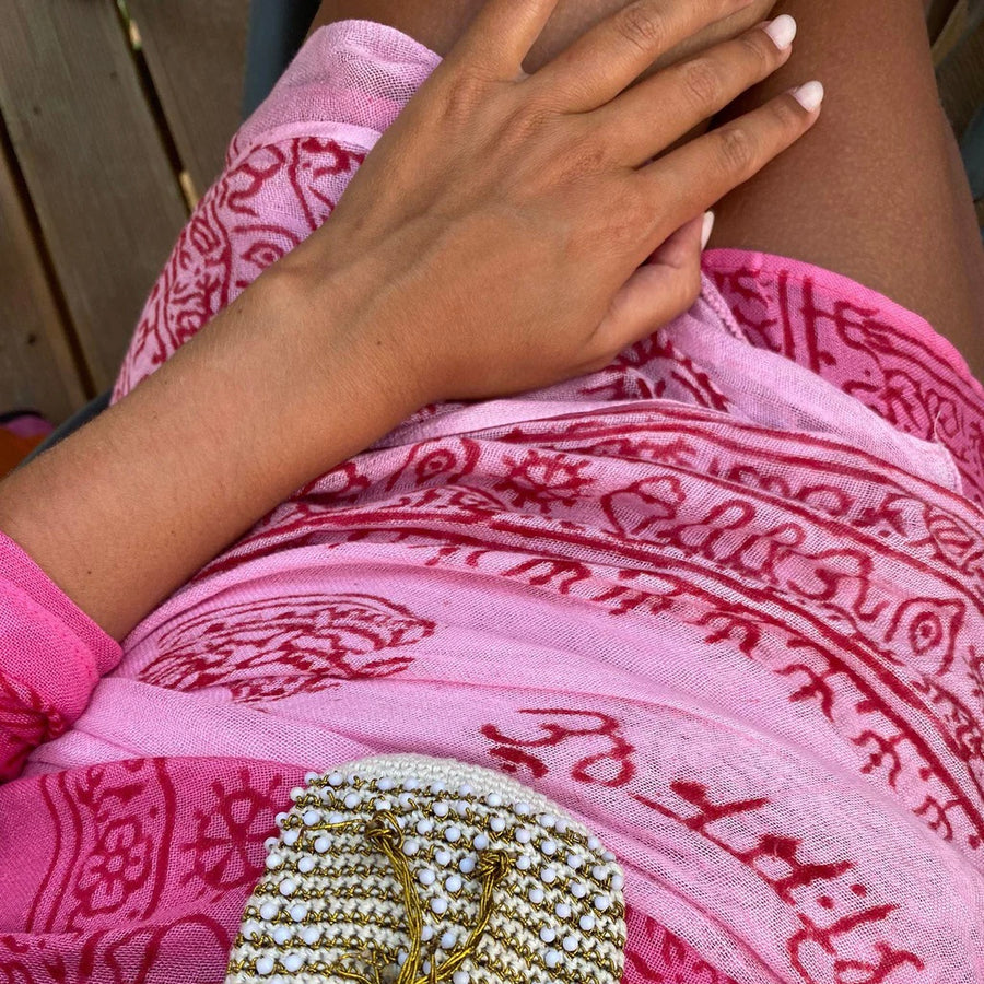 Boho India Beach Pareo – Light Pink available at 1love2hugs3kisses Ibiza