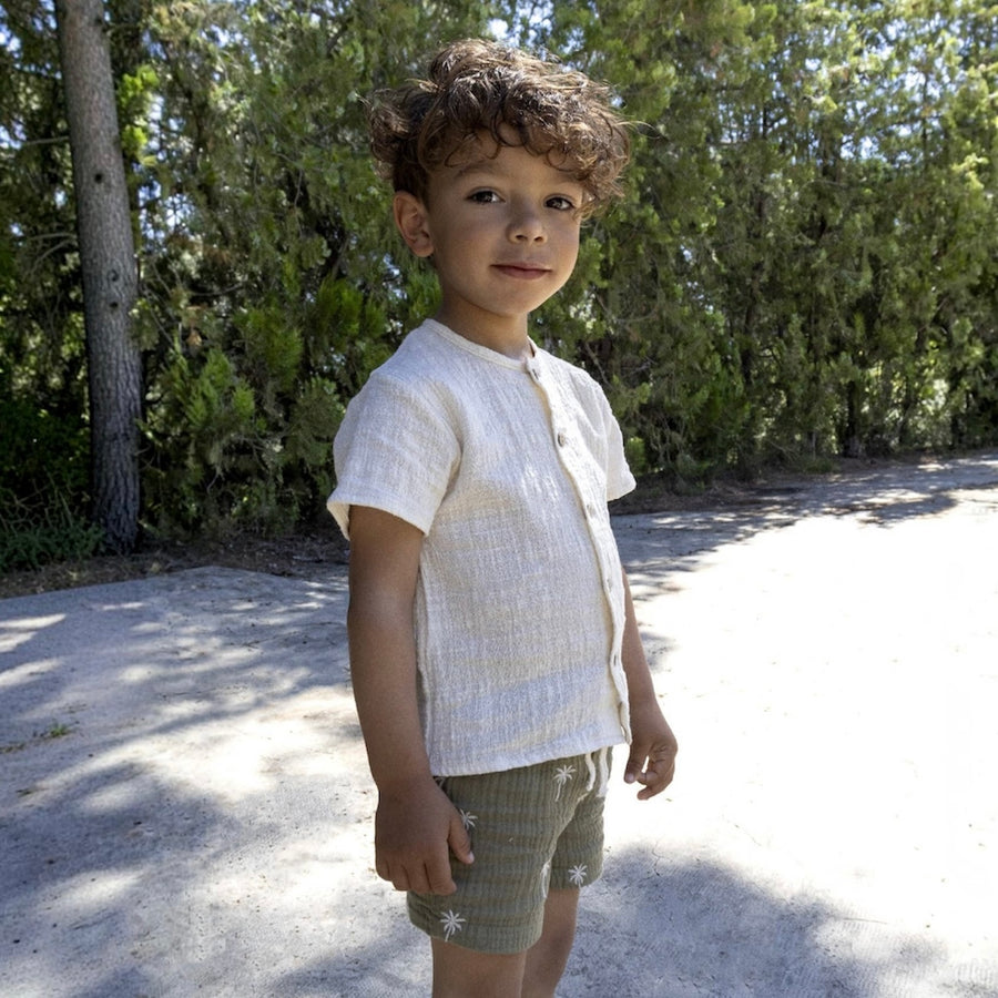 Boys Palm Tree Set – Olive Green Available at 1love2hugs3kisses Ibiza