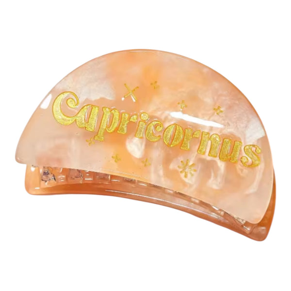 Capricorn Hair Claw Clip – Peach Marble available at 1love2hugs3kisses ibiza
