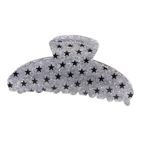 Celestial Star Hair Claw – Silver available at 1love2hugs3kisses Ibiza