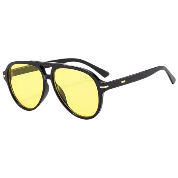 Classic Aviator Sunglasses – Black / Yellow from 1love2hugs3kisses Ibiza