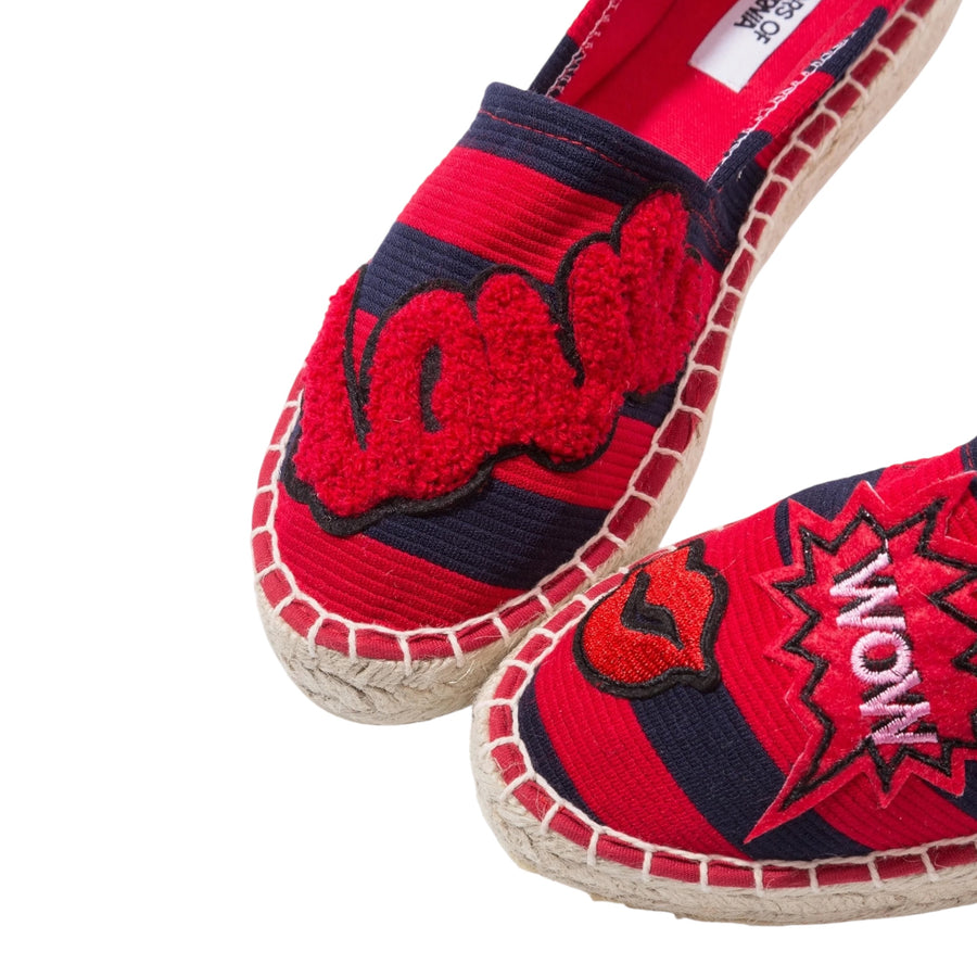 Colors Of California Espadrilles – Striped Red & Blue Available at 1love2hugs3kisses Ibiza