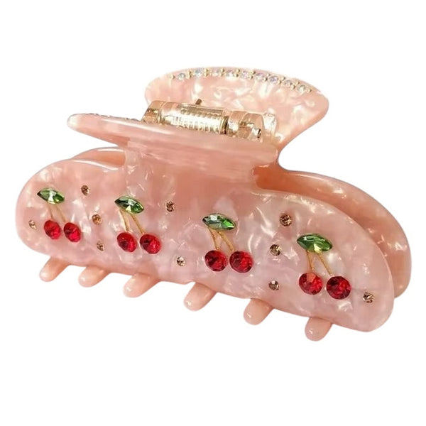 Diamond Cherry Hair Claw - Pink from 1love2hugs3kisses Ibiza