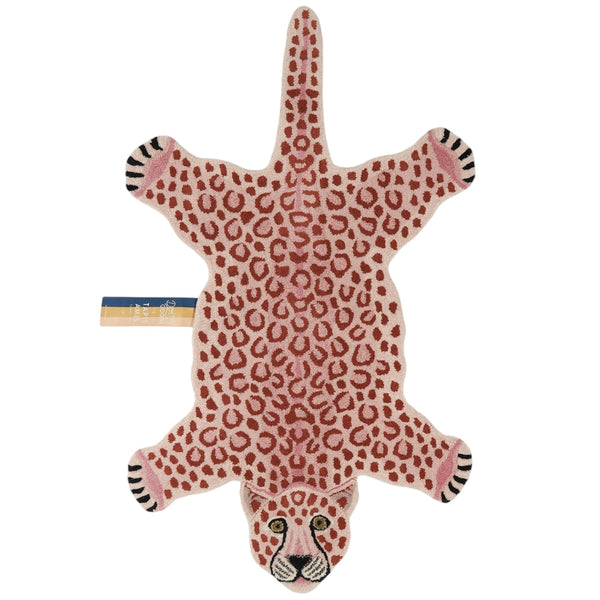 Doing Goods Pinky Leopard Rug - Large available at 1love2hugs3kisses ibiza