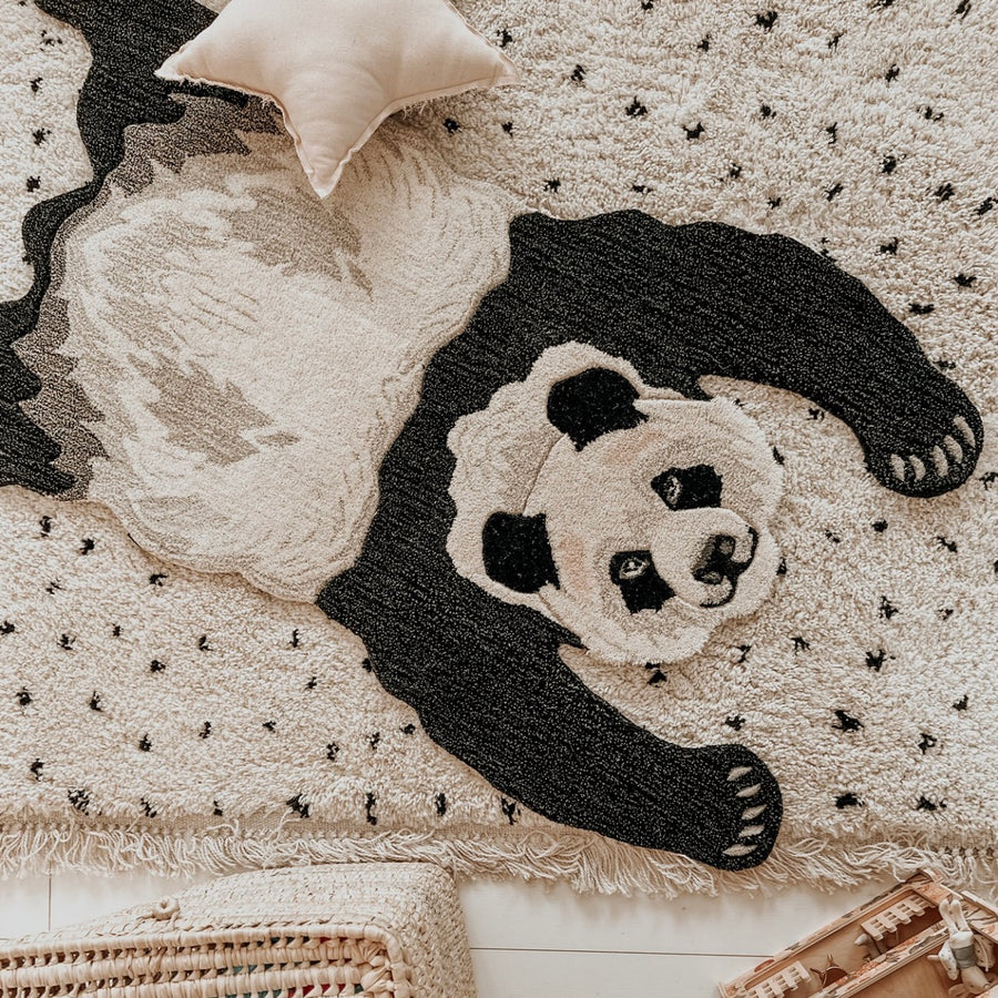 Doing Goods Plumpy Panda Rug - Small available at 1love2hugs3kisses ibiza