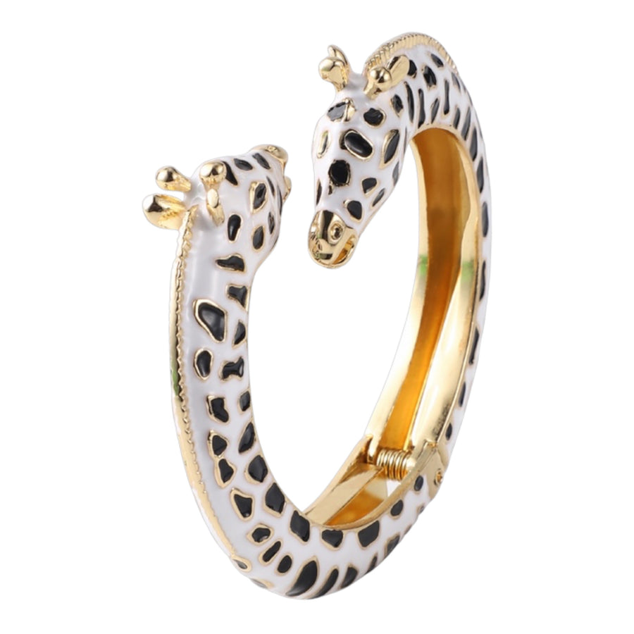 Giraffe Bangle Bracelet Enamel - Black