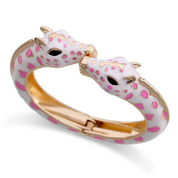 Giraffe Bangle Bracelet Enamel PinkFrom 1love2hugs3kisses ibiza