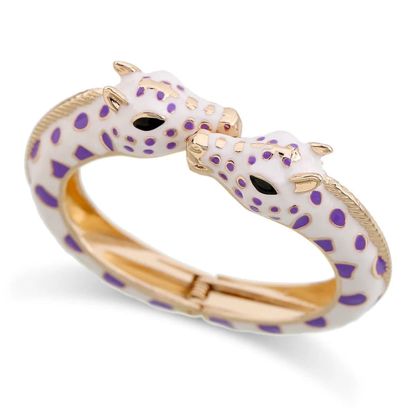 Giraffe Bangle Bracelet Enamel - Purple available at 1love2hugs3kisses ibiza

