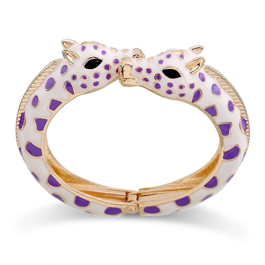 Giraffe Bangle Bracelet Enamel - Purple available at 1love2hugs3kisses ibiza

