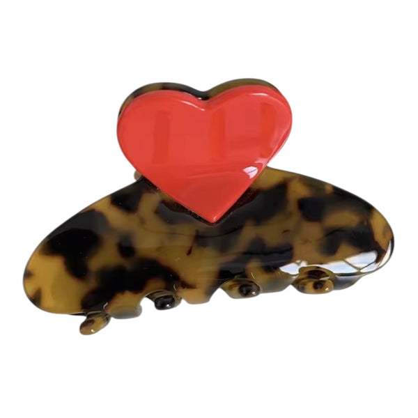 Heart Hair Claw – Tortoise Love available at 1love2hugs3kisses ibiza