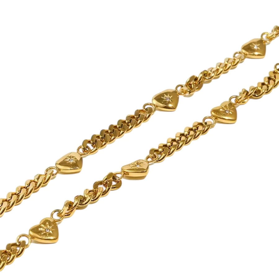 Heart North Star Necklace – Gold at 1love2hugs3kisses ibiza