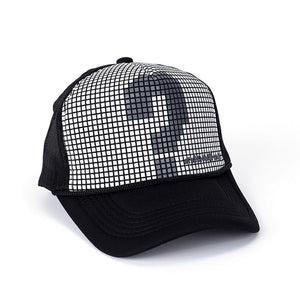 1love2hugs3kisses Baseball Mesh Cap Questionmark ? White