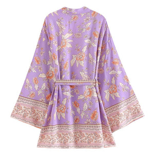 1love2hugs3kisses Short Kimono Lilac Floral
