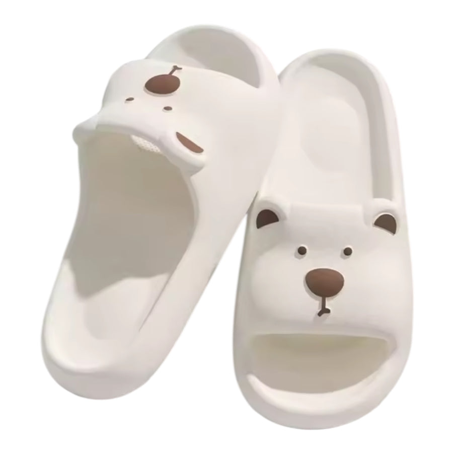 Kids Bear Sliders - White From 1love2hugs3kisses Ibiza