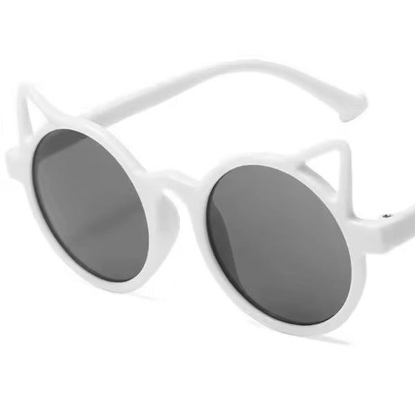 Kids Cat Sunglasses - White available at 1love2hugs3kisses ibiza
