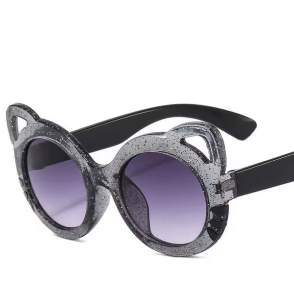 Kids Cat Glitter Sunglasses - Black available at 1love2hugs3kisses ibiza