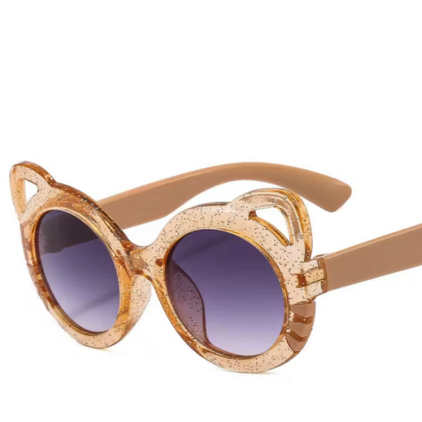 Kids Cat Glitter Sunglasses - Gold available at 1love2hugs3kisses ibiza