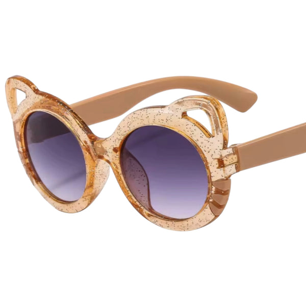 Kids Cat Glitter Sunglasses - Gold available at 1love2hugs3kisses ibiza