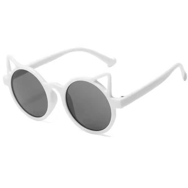 Kids Cat Sunglasses - White available at 1love2hugs3kisses ibiza