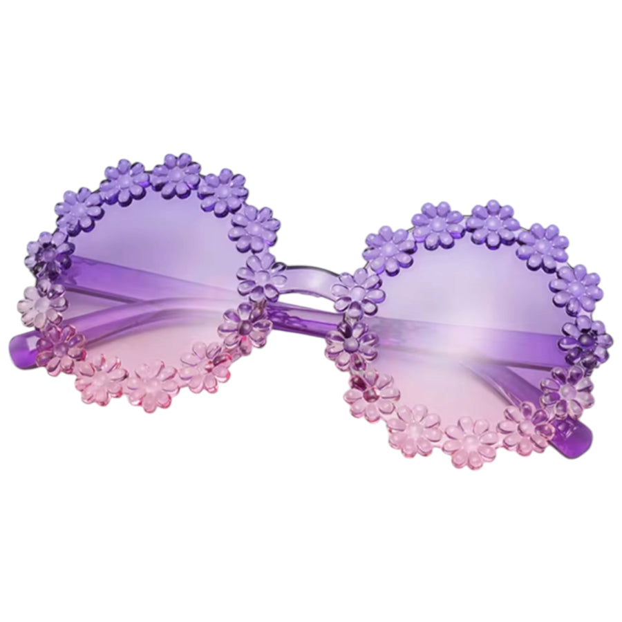 Kids Daisy Flower Sunglasses – Lilac & Pink Available at 1love2hugs3kisses Ibiza