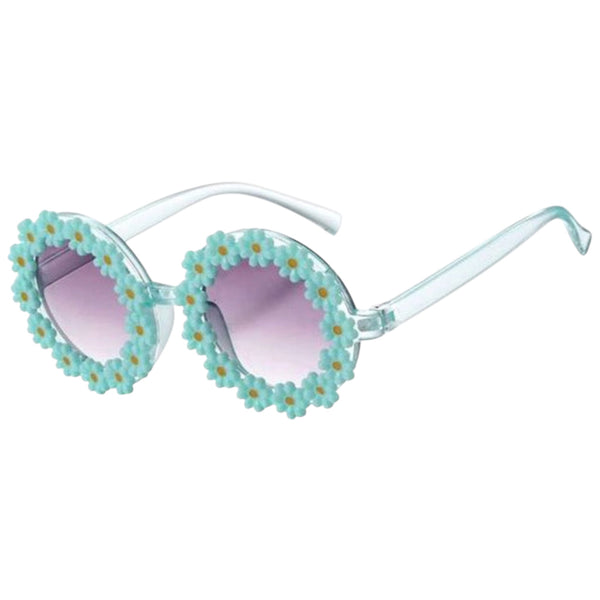 Kids Daisy Flower Sunglasses - Mint Green available at 1love2hugs3kisses ibiza