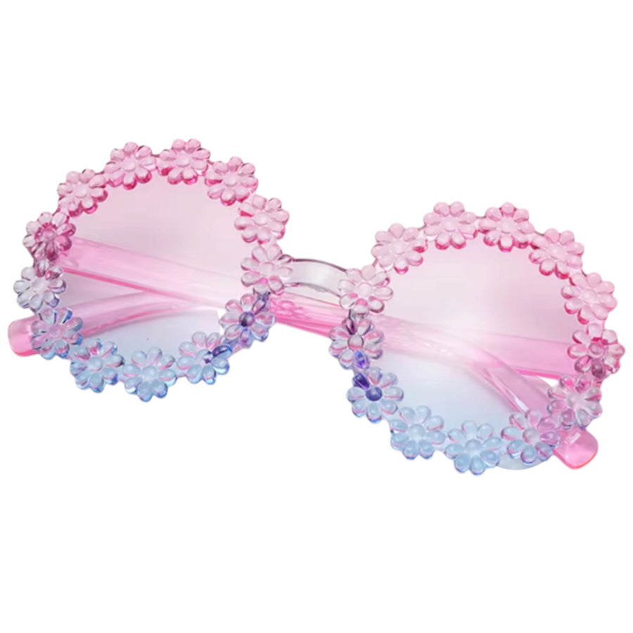 Kids Daisy Flower Sunglasses – Pink & Blue Available at 1love2hugs3kisses Ibiza