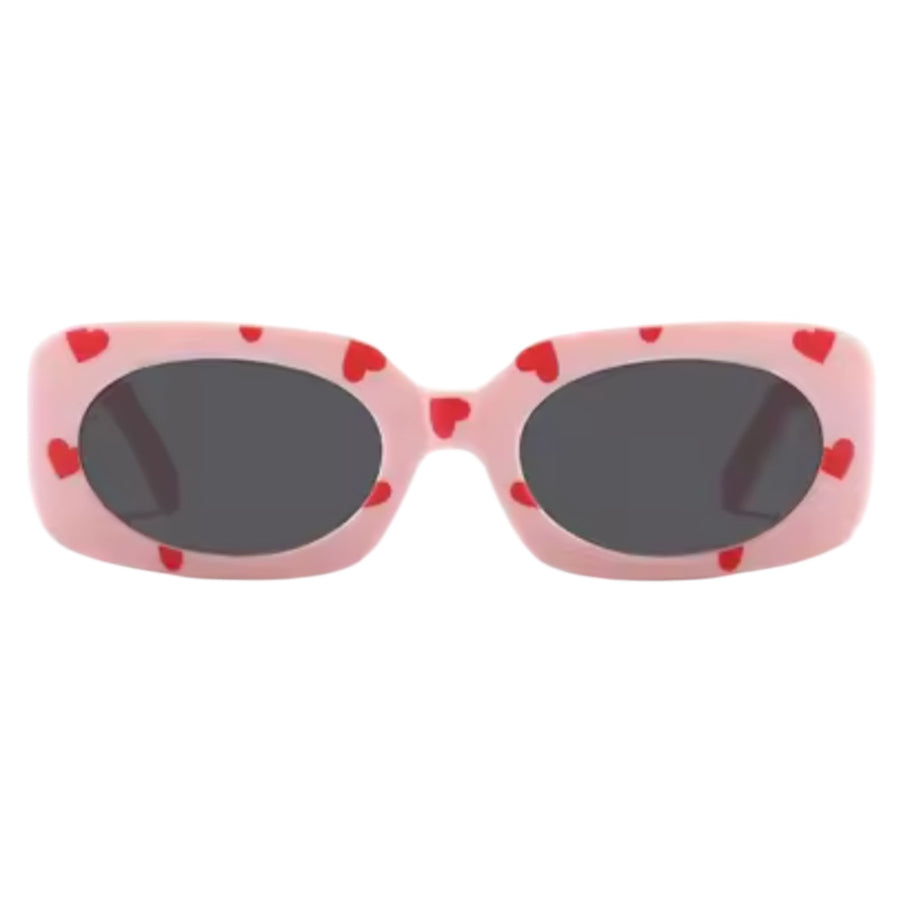 Kids Heart Print Sunglasses - Light Pink available at 1love2hugs3kisses ibiza