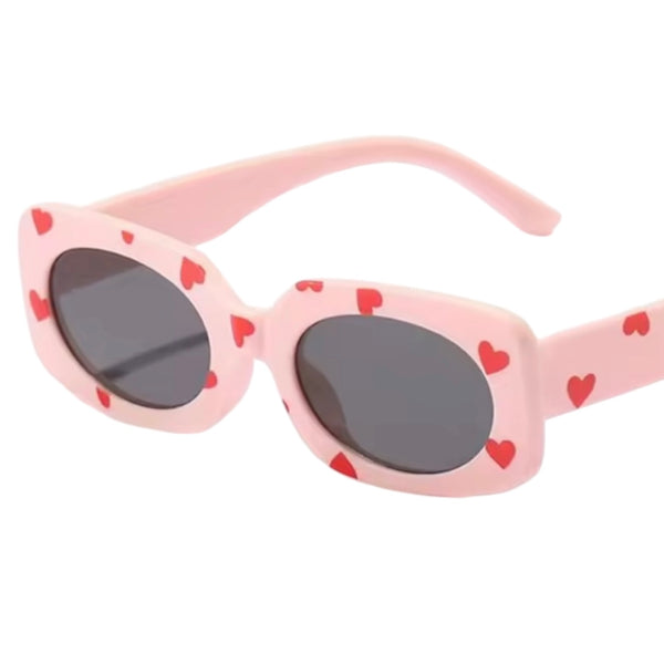 Kids Heart Print Sunglasses - Light Pink available at 1love2hugs3kisses ibiza