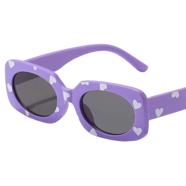 Kids Heart Print Sunglasses – Purple available at 1love2hugs3kisses ibiza