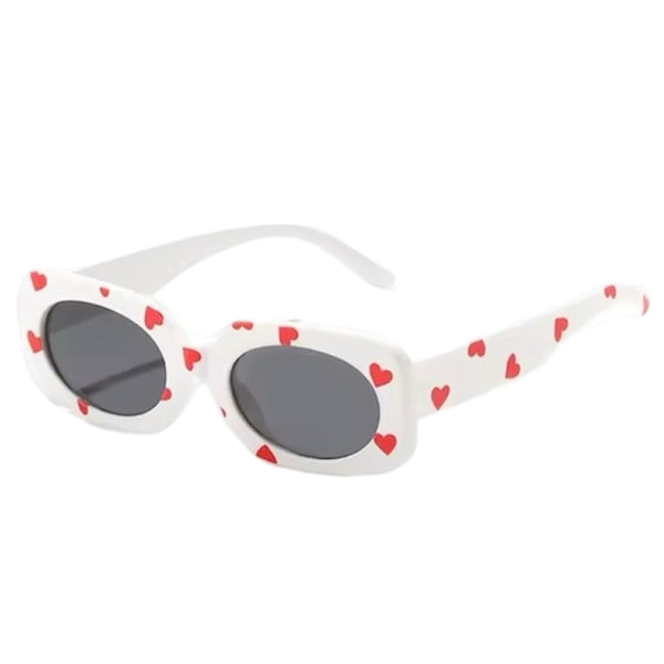 Kids Heart Print Sunglasses - White available at 1love2hugs3kisses ibiza