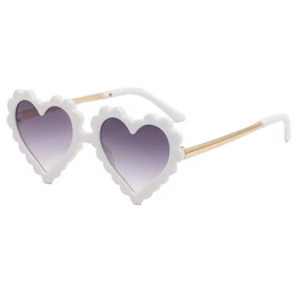 Kids Heart Sunglasses - White available at 1love2hugs3kisses ibiza