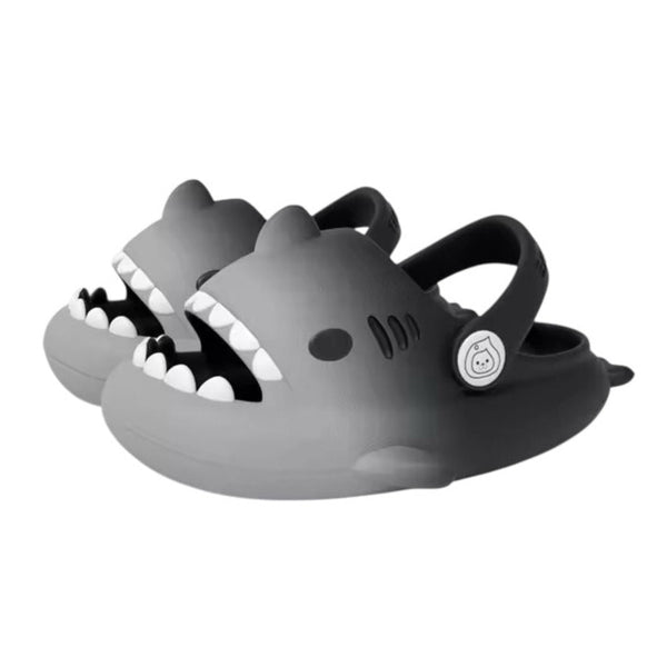 Kids Shark Sandals – Black / Grey from 1love2hugs3kisses Ibiza