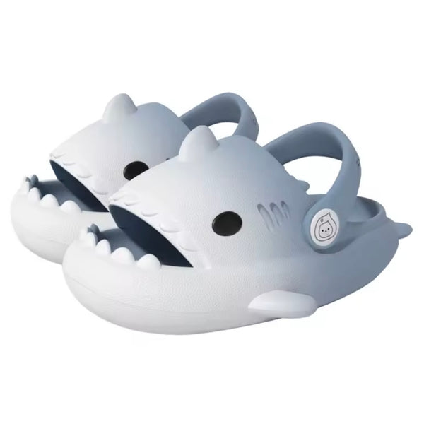 Kids Shark Sandals – Light Blue / White Available At 1love2hugs3kisses Ibiza