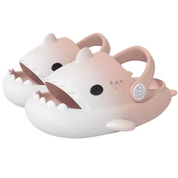 Kids Shark Sandals – Pink / White From 1love2hugs3kisses Ibiza