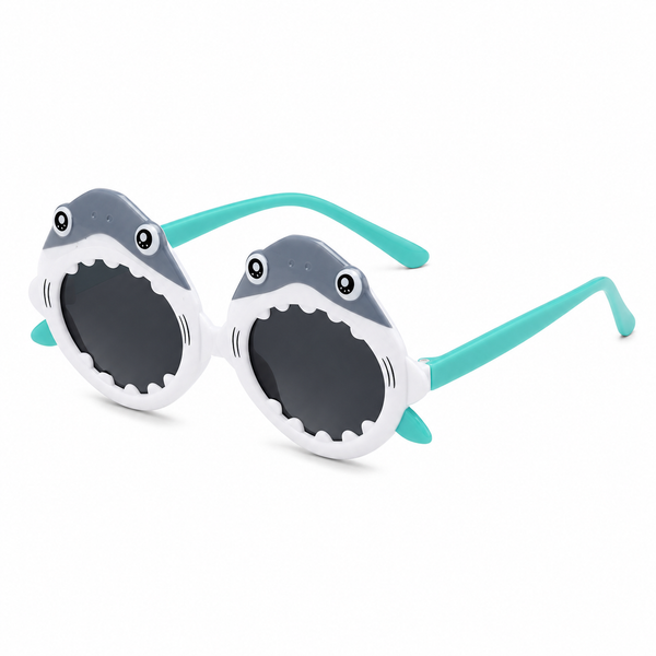 Kids Shark Sunglasses – Grey Available at 1love2hugs3kisses Ibiza