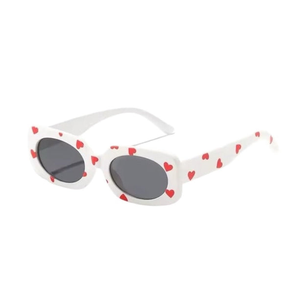 Kids Sunglasses white All-over red Heart available at 1love2hugs3kisses ibiza