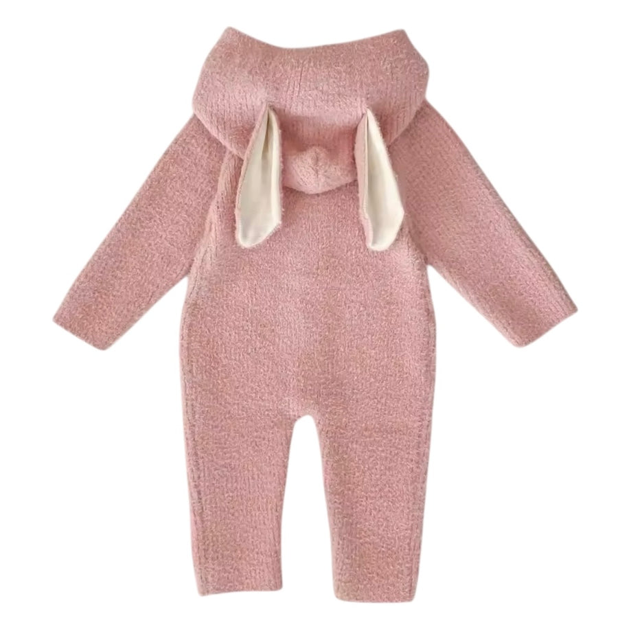 Knitted Bunny Baby Romper - Pink available at 1love2hugs3kisses ibiza