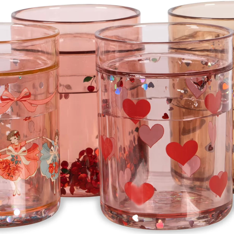 Konges Sløjd 4 Pack Glitter Cups - Rose Multi available at 1love2hugs3kisses ibiza
