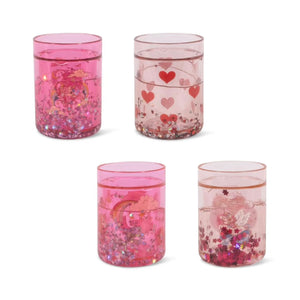 Konges Slojd 4 Pack Glitter Cups Pink Mix – reusable kids drinking cups from 1Love 2Hugs 3Kisses Ibiza