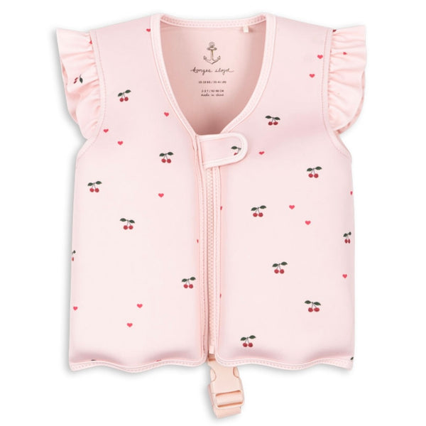 Konges Sløjd Avery Swim Vest - Cherry Coeur Rose Available at 1love2hugs3kisses Ibiza 