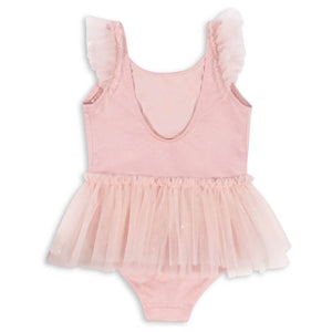 Konges Sløjd Amandine Swimsuit Powder Pink – girls ruffle swimsuit from 1Love 2Hugs 3Kisses Ibiza.